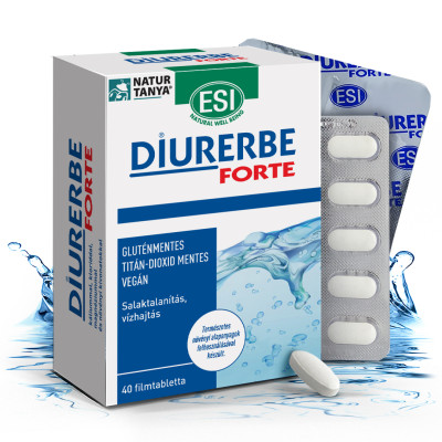 Diurerbe® Forte tabletta - Magnézium, kálium, klorid, valamint titrált és standardizált növényi kivonatok